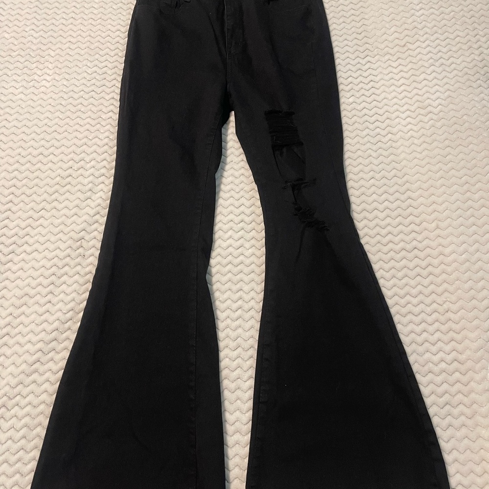 Women's Black Flared Jeans